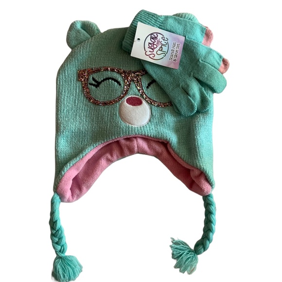 Sugar and Spice Other - Sugar & Spice Blue & Pink Hat Set